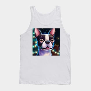 Cute Boston Terrier Drawing Tank Top